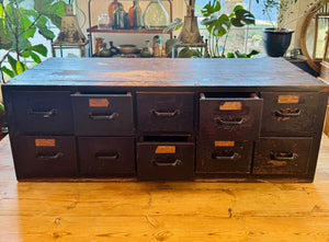 10 Drawer Apothecary, Hardware Store Counter Cabinet