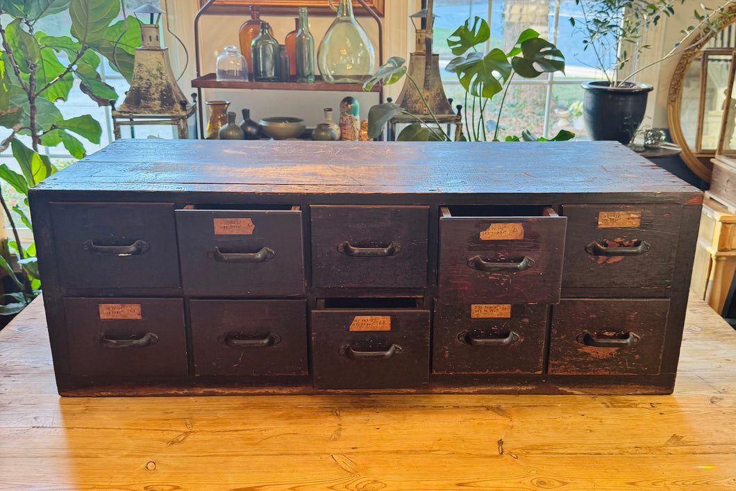 10 Drawer Apothecary, Hardware Store Counter Cabinet