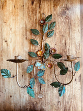 Load image into Gallery viewer, Mid Century French Tole Floral Sconces
