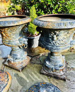 Antique Cast Iron Urns